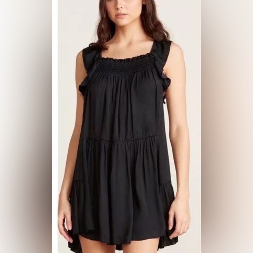 Free People Intimately Want Your Love Black Mini Dress